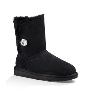 Ugg Bailey Button Bling boot Black  10